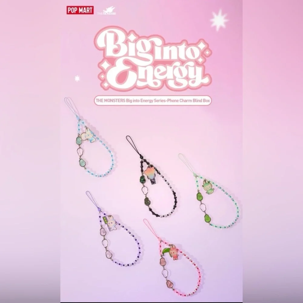 Authentic POP MART THE MONSTERS: Big Into Energy Phone Charm Blind Box